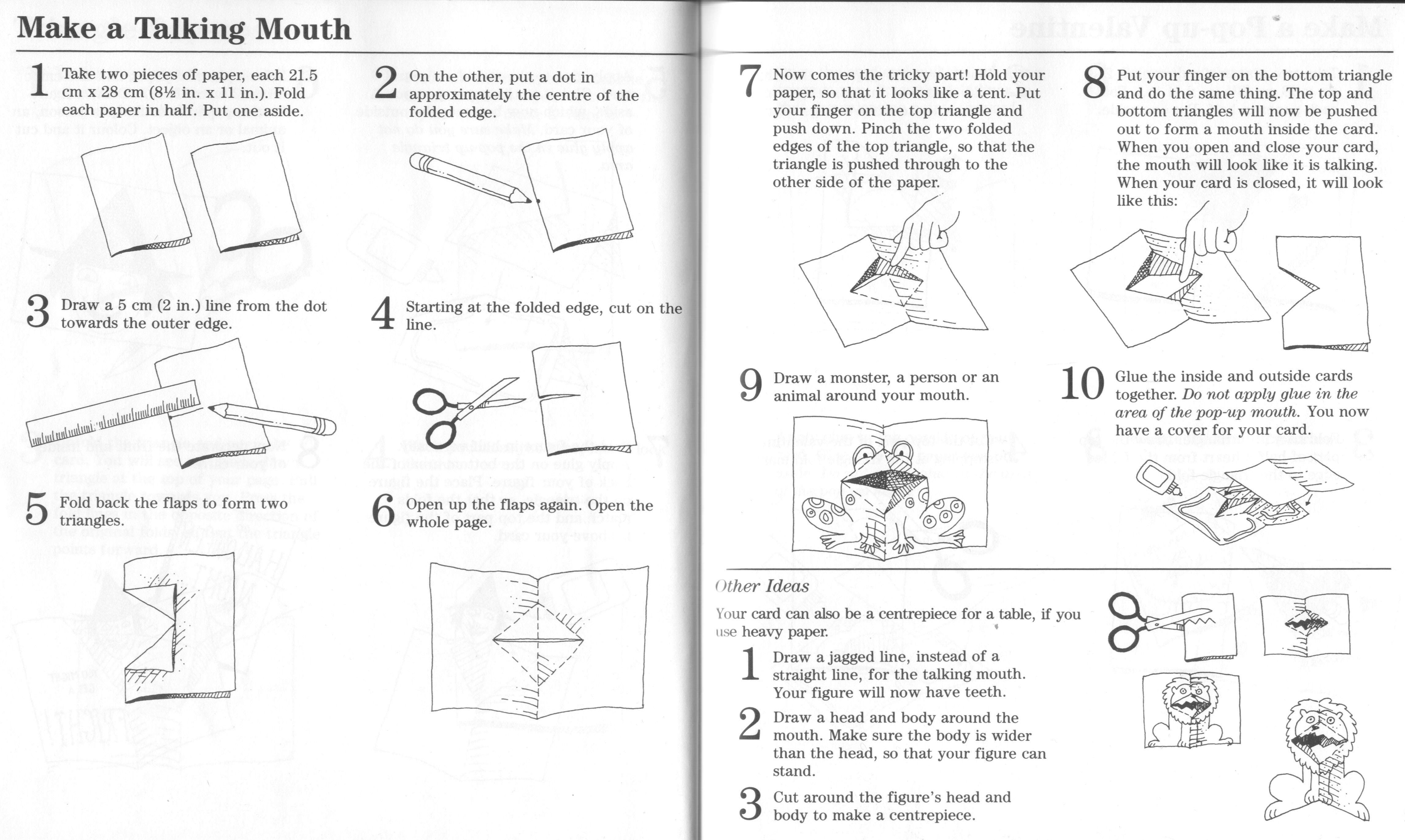 Pop Up Book Templates